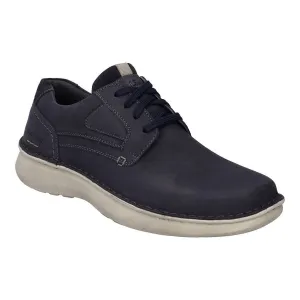 Josef Seibel Alan 03 Mens Indigo Blue Leather Arch Support Lace Up Shoes