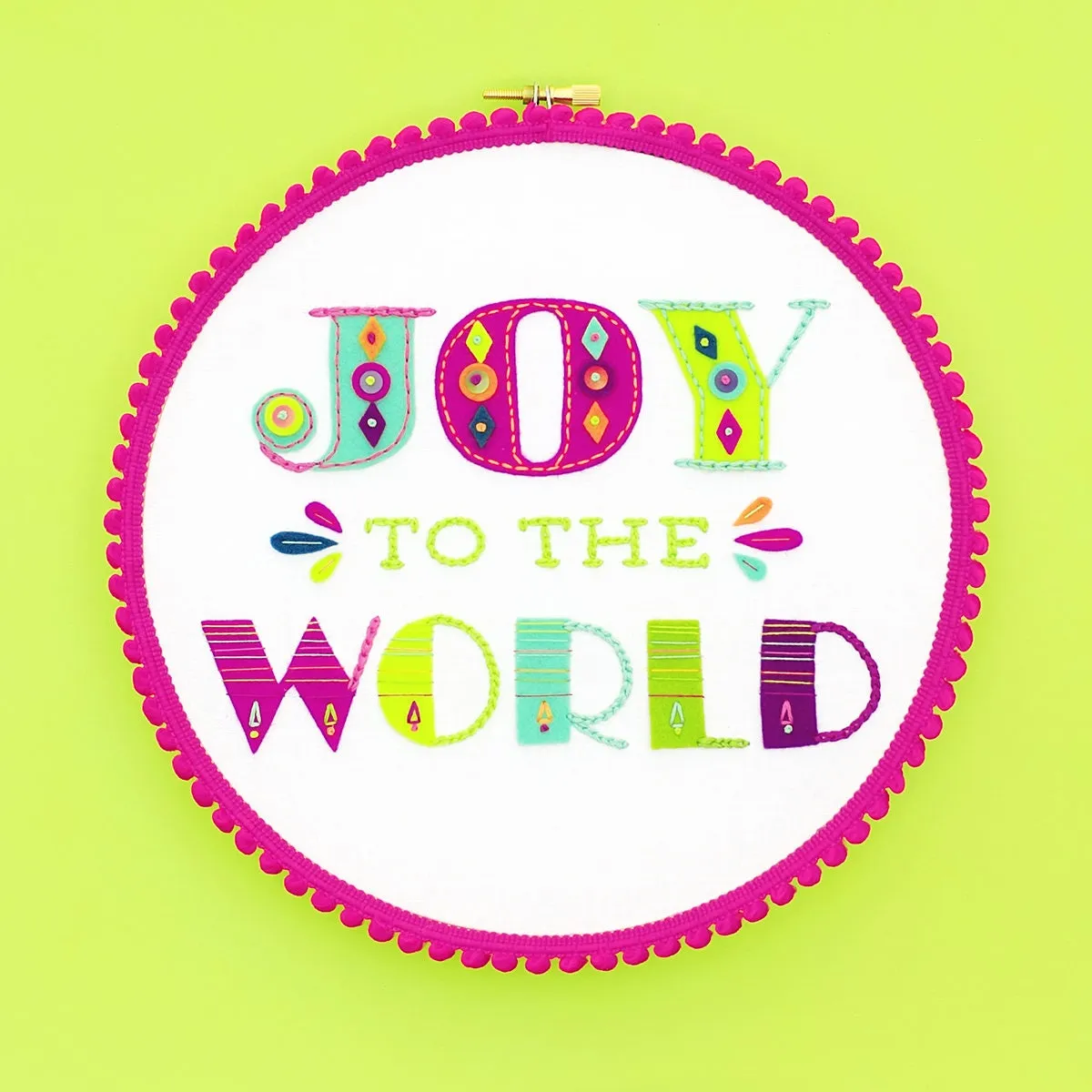 Joy To The World Embroidery PDF Pattern