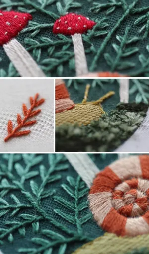 Kiriki Press, DIY Embroidery Kit - Forest Floor Hoop