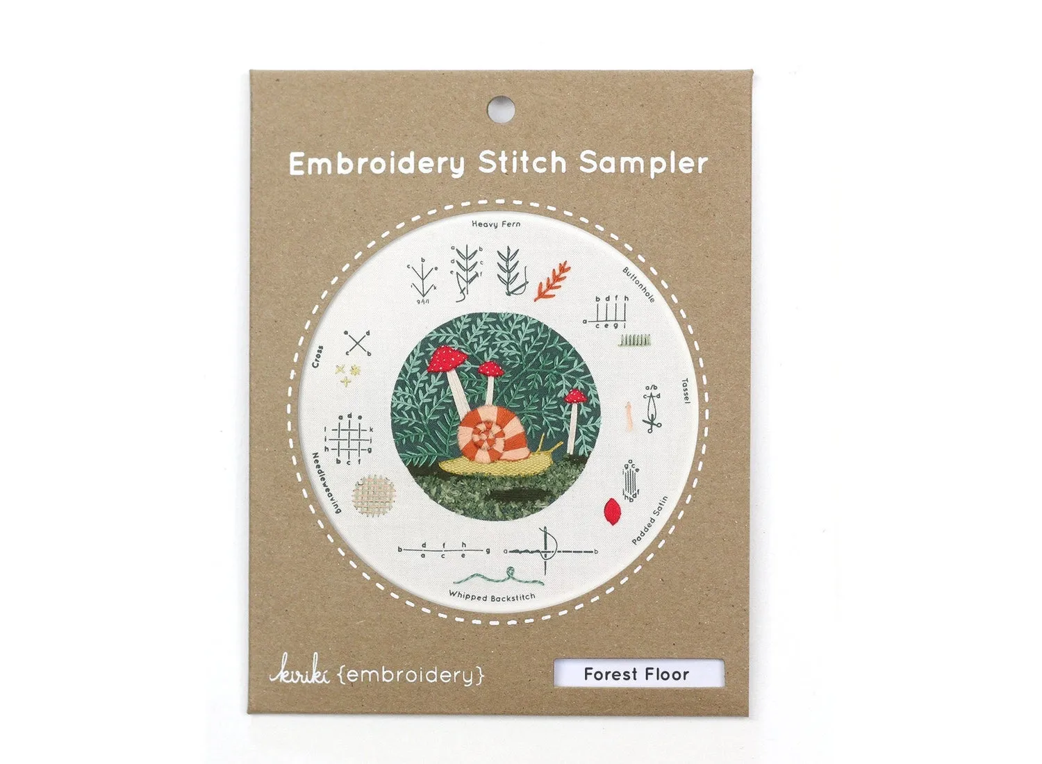 Kiriki Press, DIY Embroidery Kit - Forest Floor Hoop