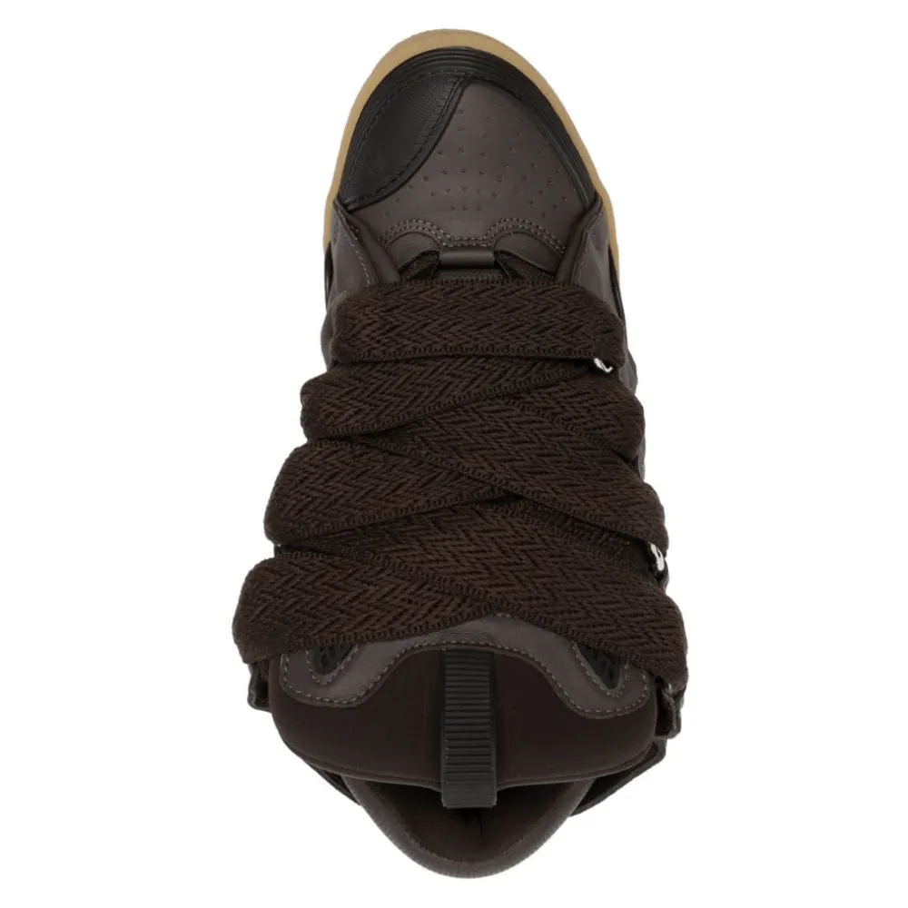 Lanvin Leather Curb Sneaker Brown (Gum Bottom)