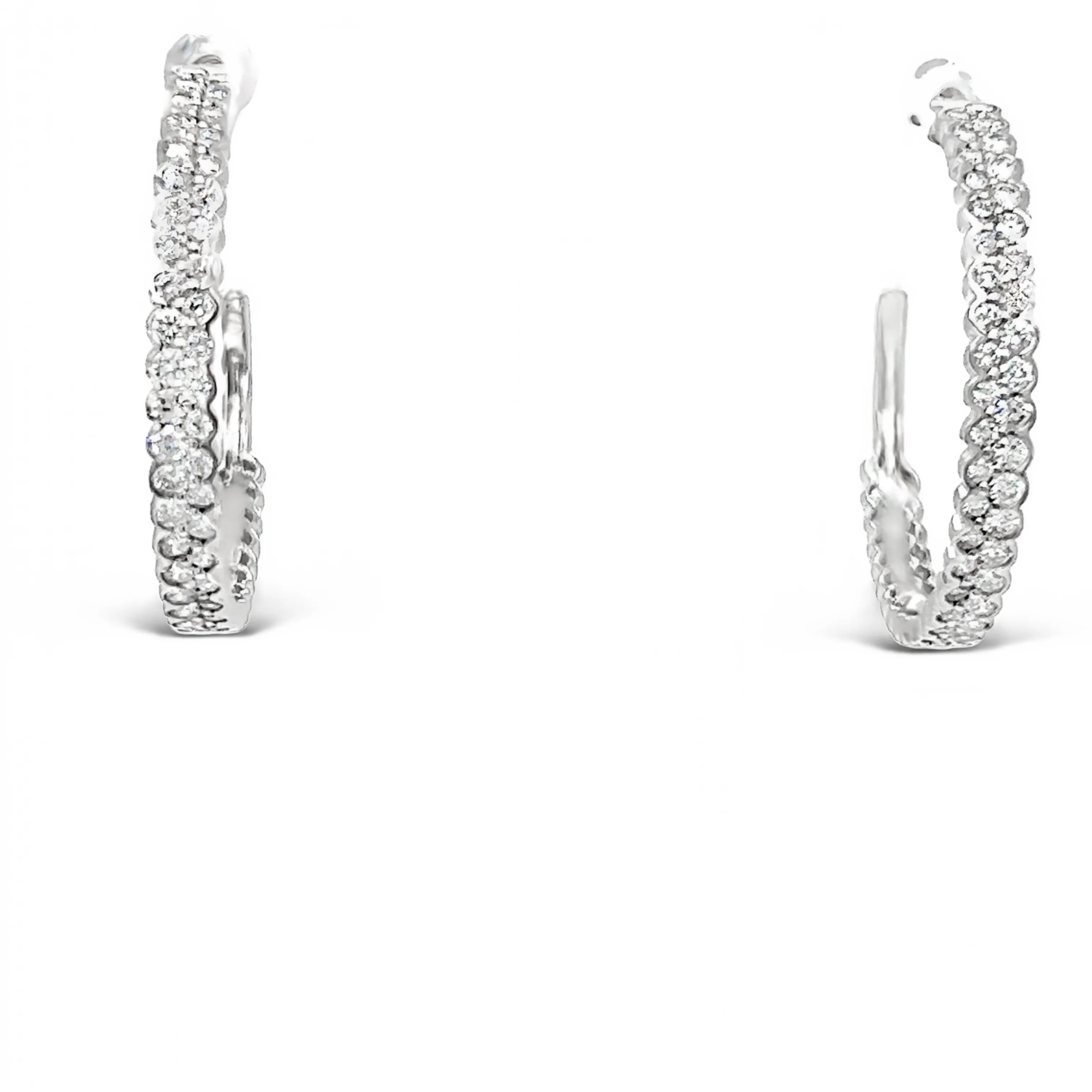 Large Diamond Hoop Earrings