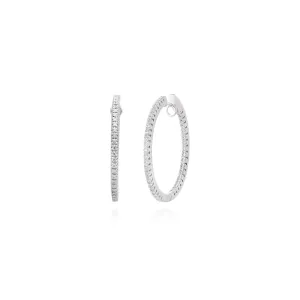 Large Diamond Hoop Earrings