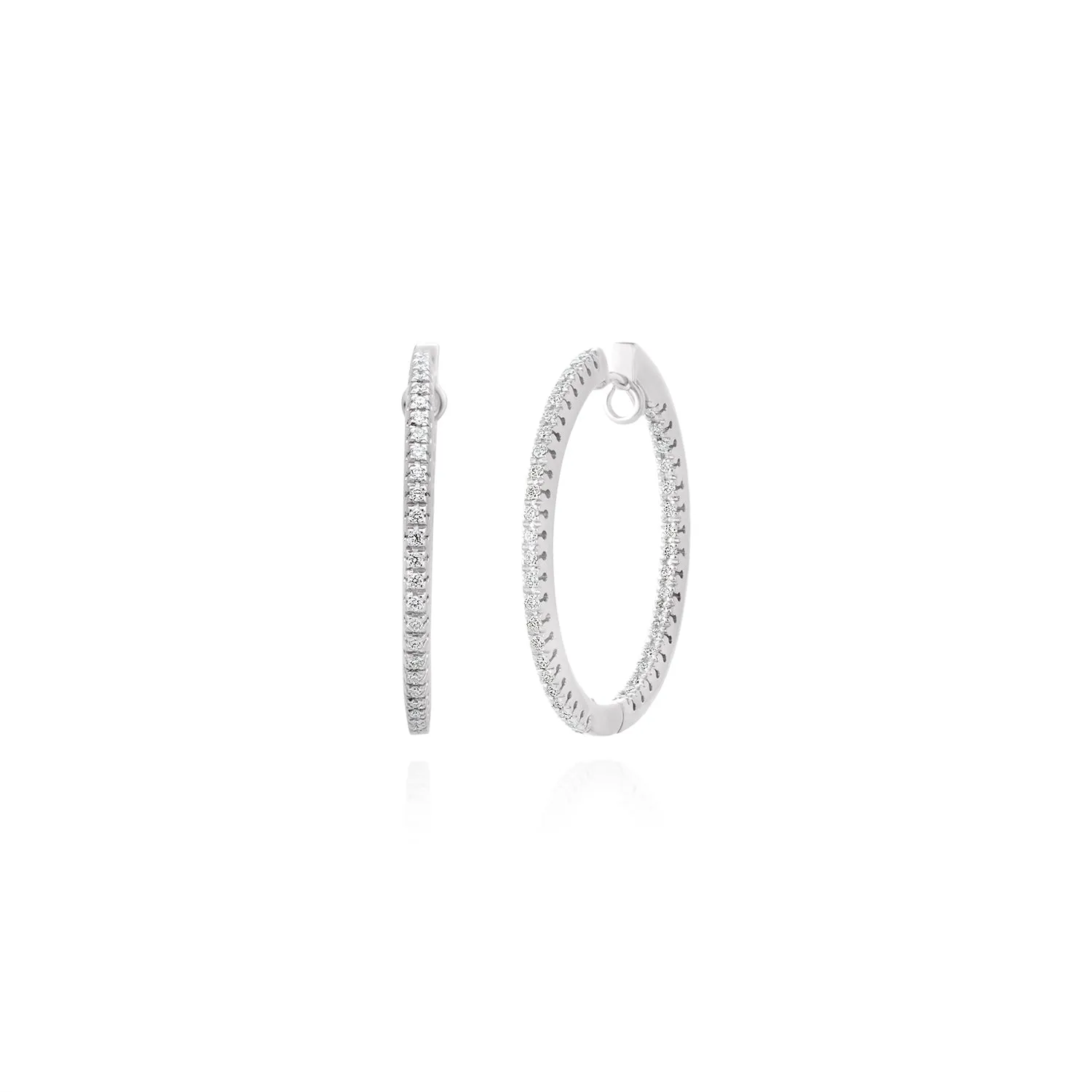 Large Diamond Hoop Earrings