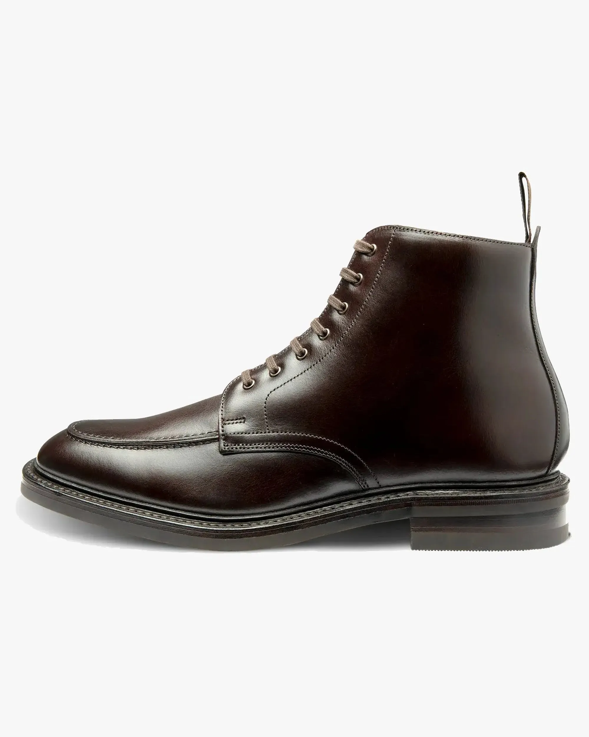 Loake 1880 Country Gisbourne Boots - Dark Brown Waxy