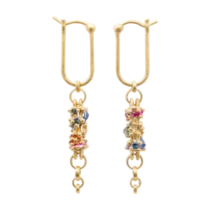 Long Rainbow Fontaine Earrings - Made to Order