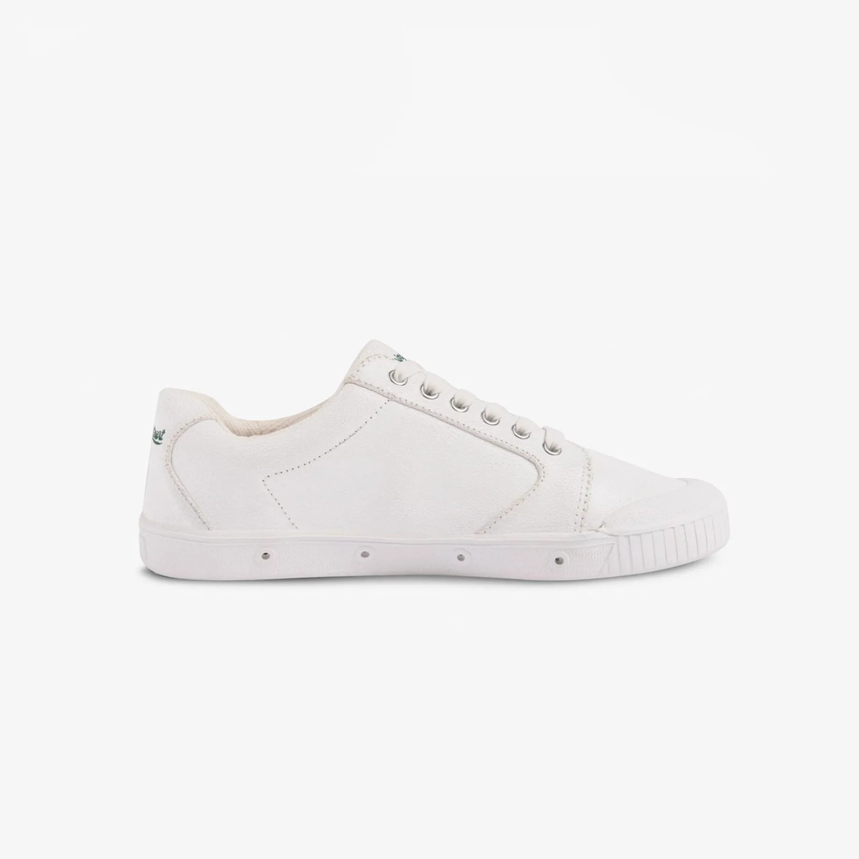 Low Top Crackled Leather in White