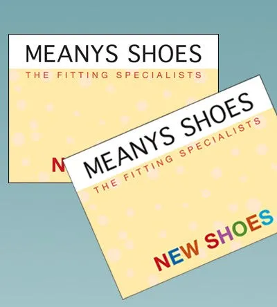 MEANYS SHOES GIFT VOUCHER KIDS NEW SHOES