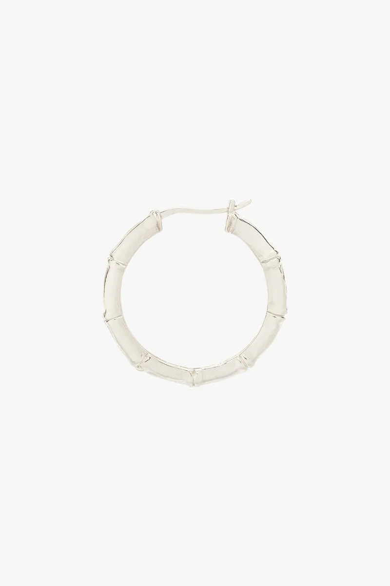 Medium bamboo hoop silver