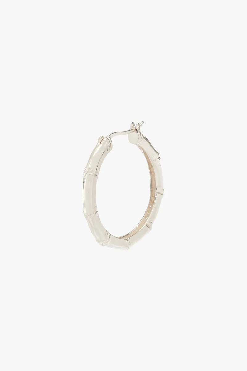 Medium bamboo hoop silver