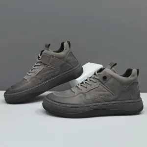 Men Minimalism Quilted Leather Casual Shoes