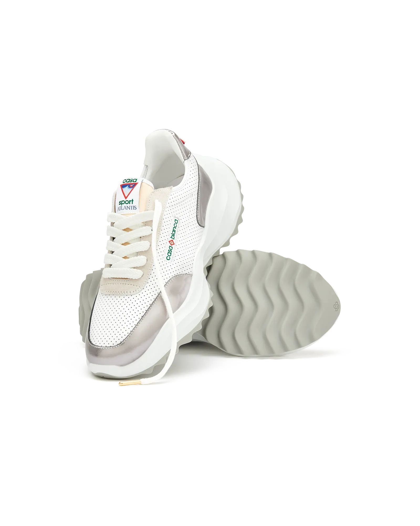 Mens Atlantis White & Chrome Sneaker