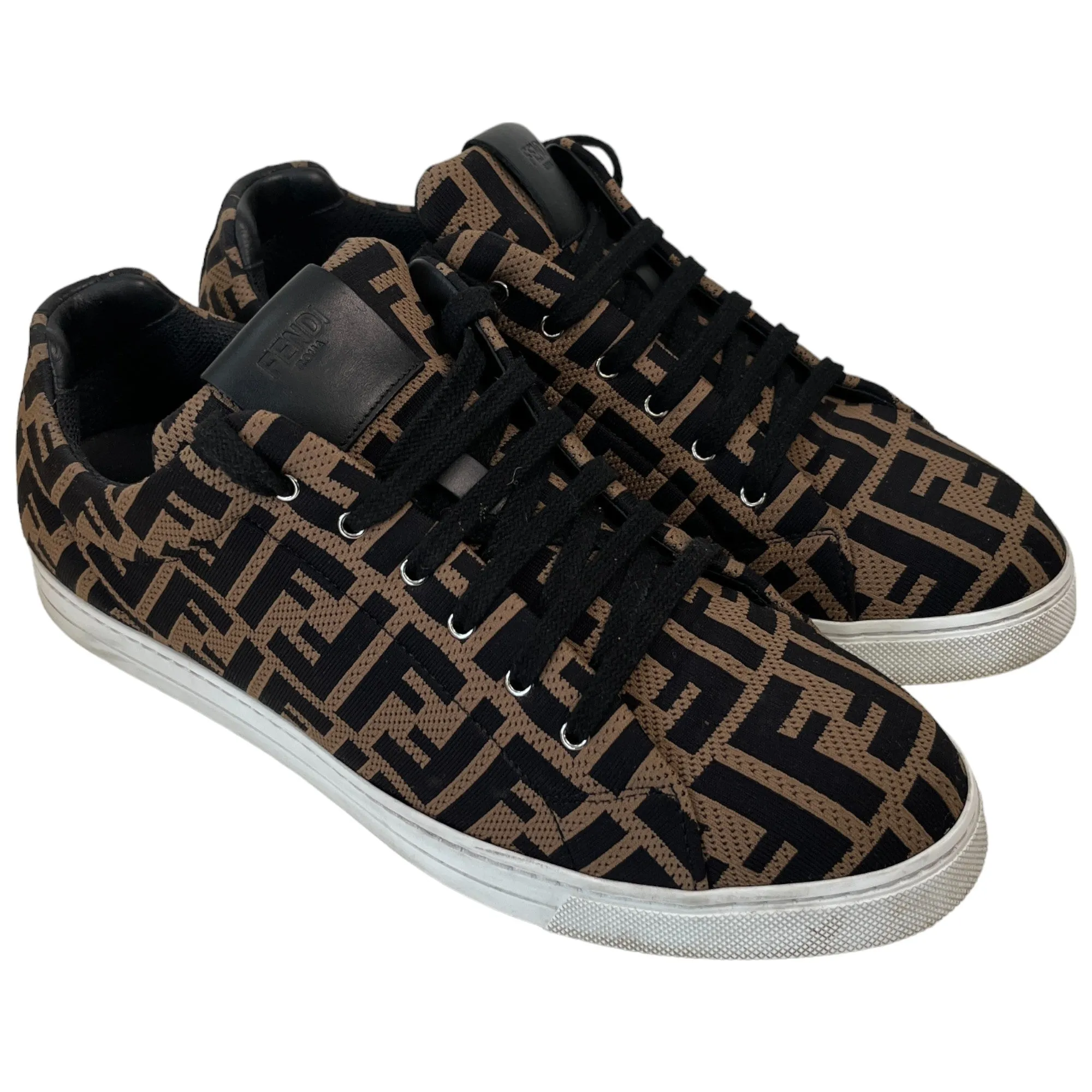 Men's Ff Logo Low Trainers Brown Size EU 41.5 / UK 7.5