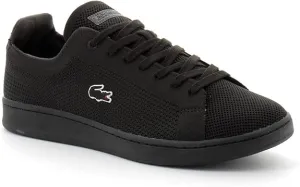 Men's Lacoste Carnaby Pique Textile Trainers Black sole