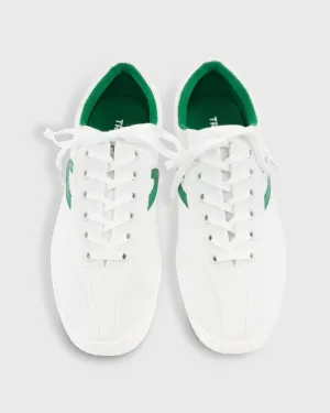 Men's Nylite Canvas Sneaker in White/Green