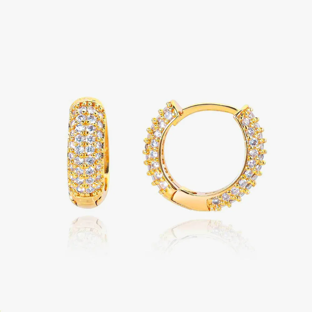 Micro Pave Hoop Earrings