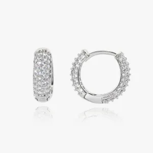 Micro Pave Hoop Earrings