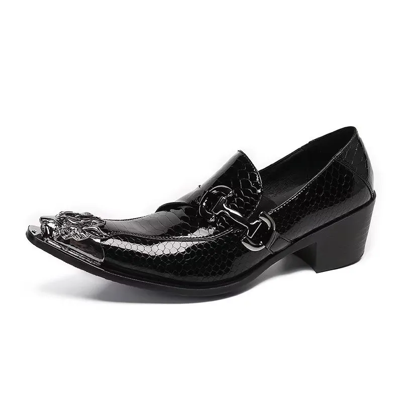 ModishLux CrocLeather Slip-on Dress Shoes