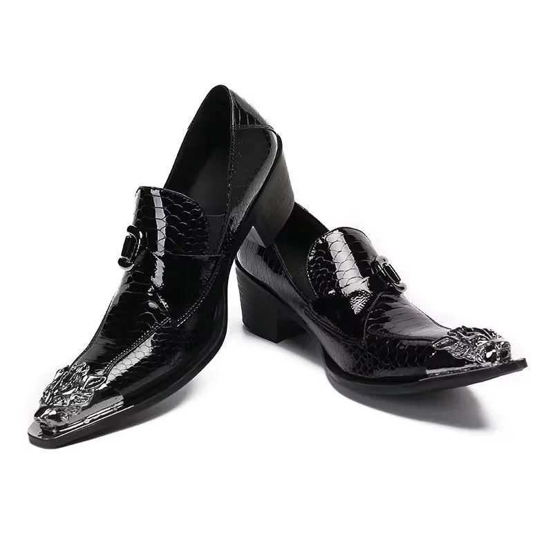 ModishLux CrocLeather Slip-on Dress Shoes