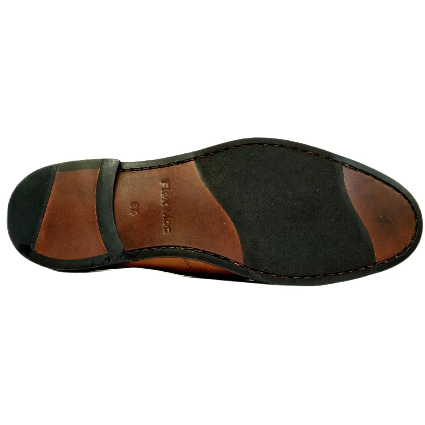 Naples Tumbled Leather Modern Penny Slip-On in Mahogany by Alan Payne Footwear