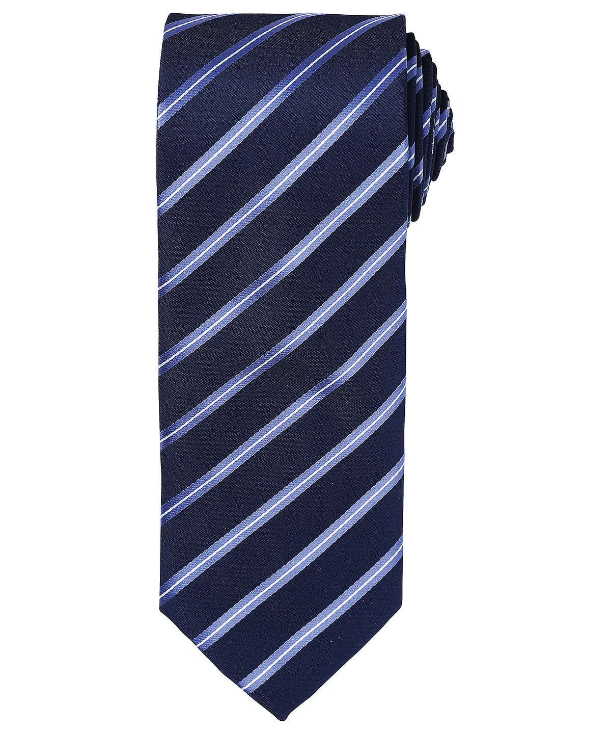 Navy/Royal - Sports stripe tie