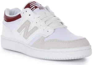 New Balance BB 480LKB In White Red For Men