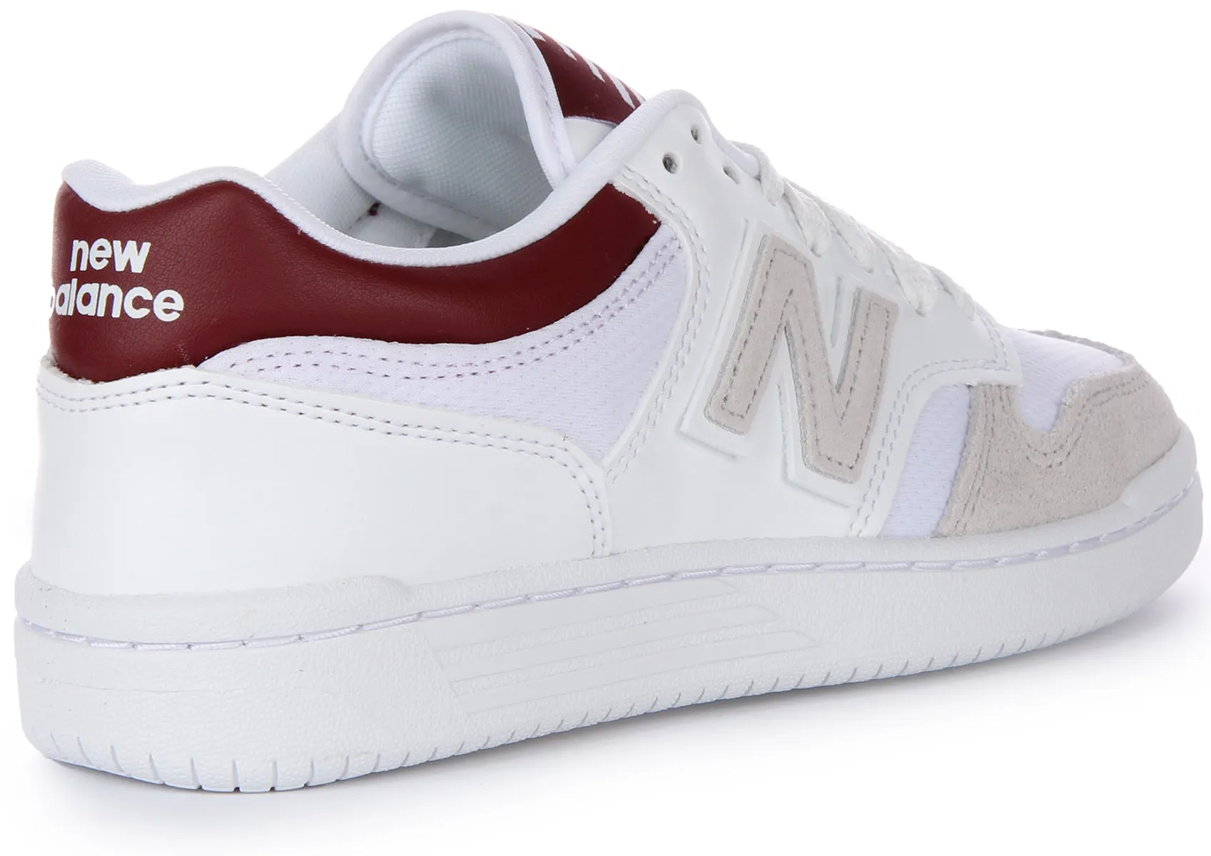 New Balance BB 480LKB In White Red For Men