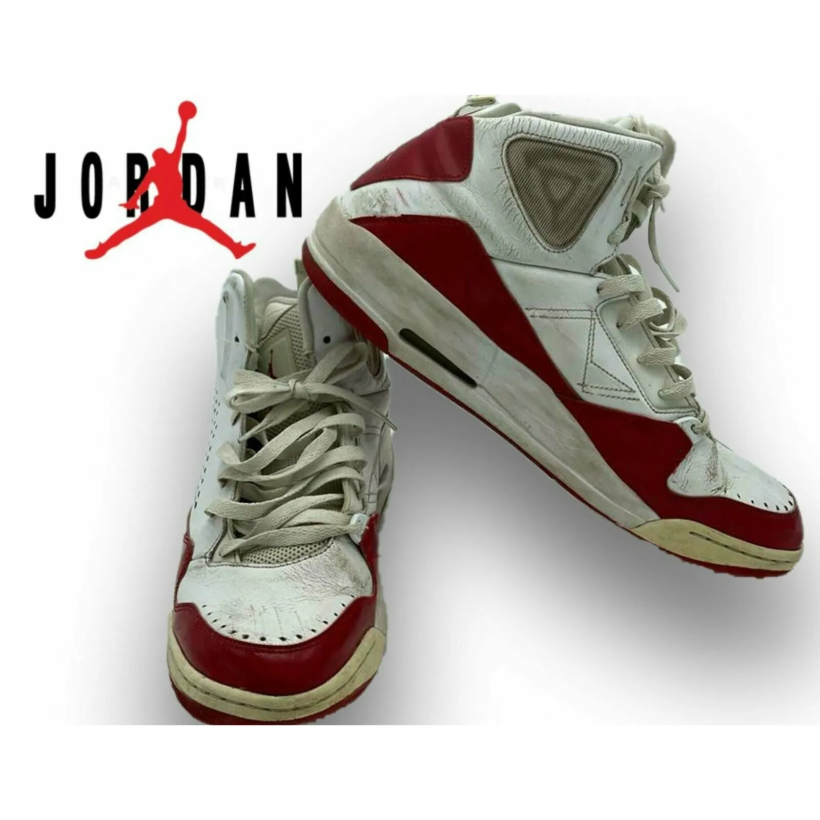 Nike Air Jordan White/ White Gym Red Size 12