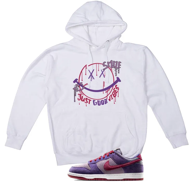 Nike Dunk Low “Plum” | illcurrency White T-Shirt (Smile)