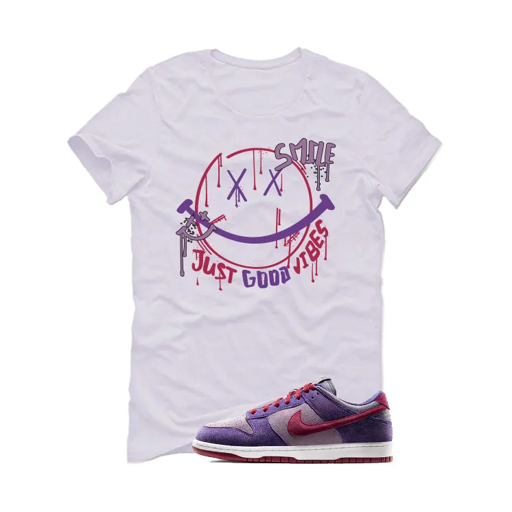 Nike Dunk Low “Plum” | illcurrency White T-Shirt (Smile)