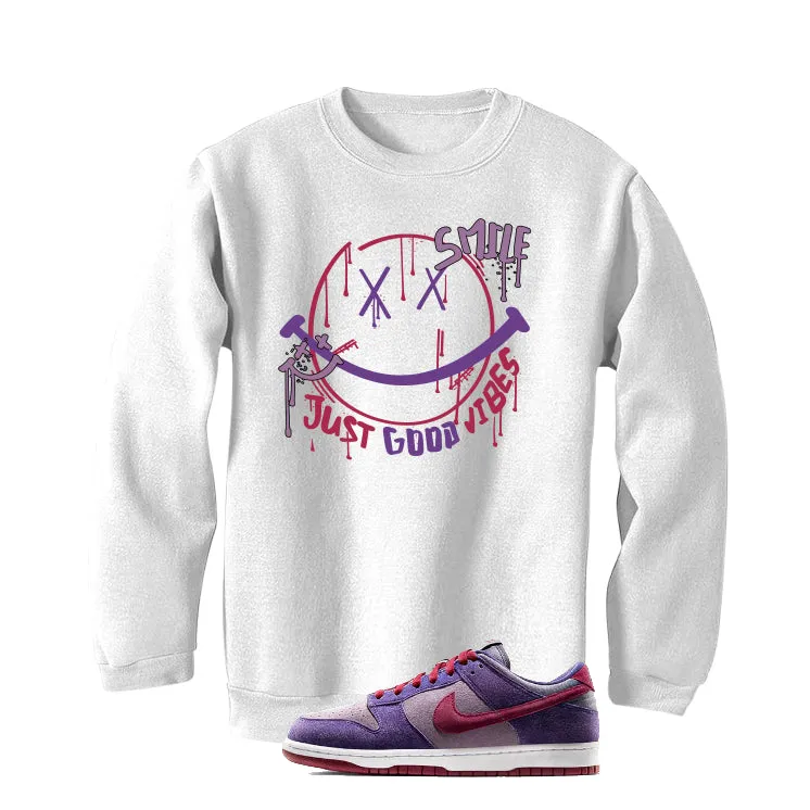 Nike Dunk Low “Plum” | illcurrency White T-Shirt (Smile)