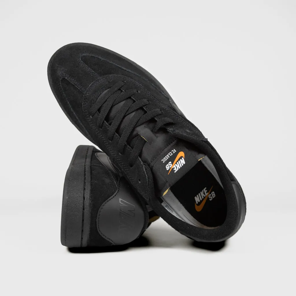 Nike SB - FC Classic Shoes - Black / Black - Black - Vivid Orange