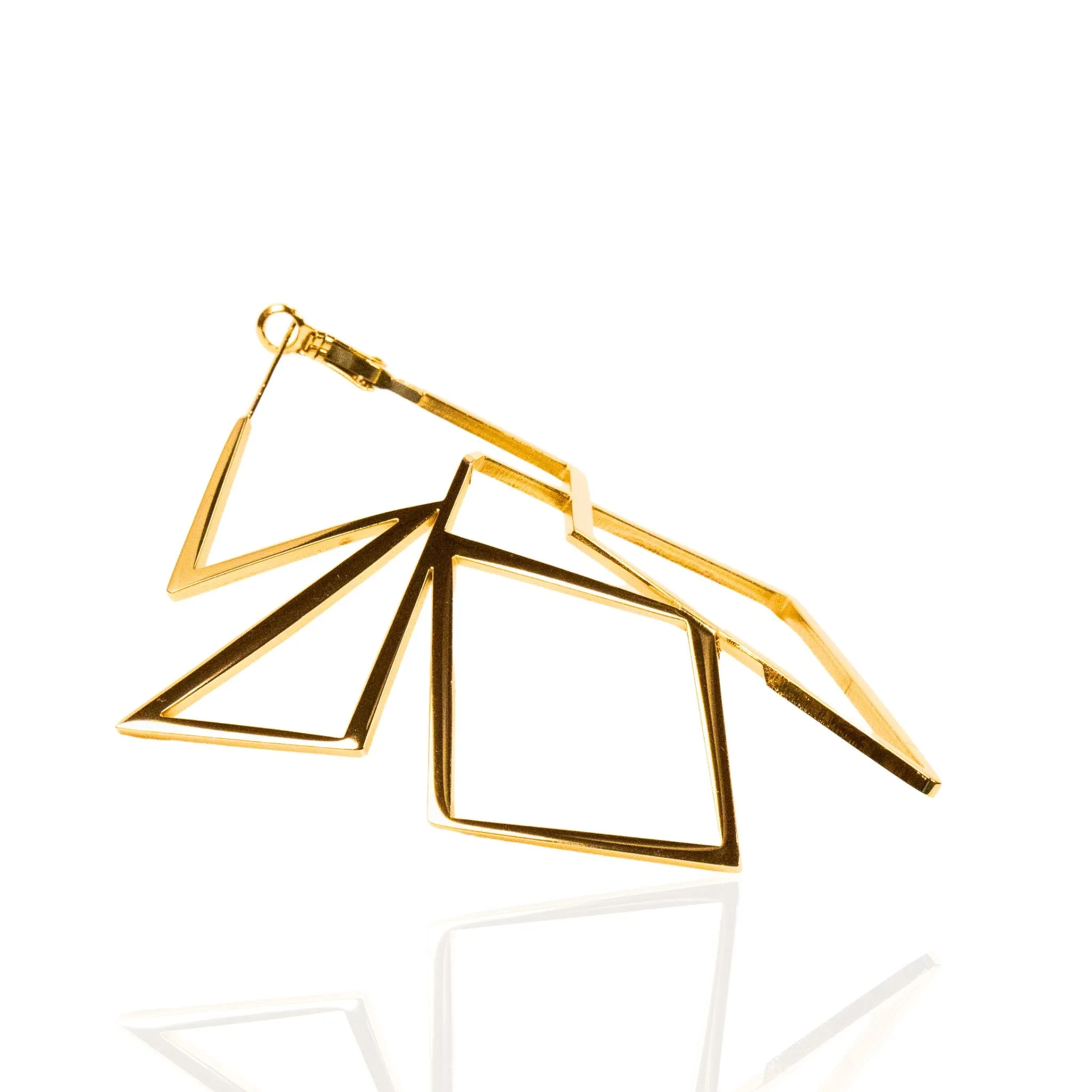 Nyah 14k 3D Hoops