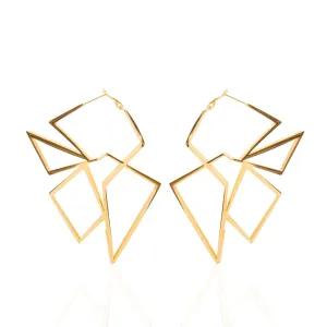 Nyah 14k 3D Hoops