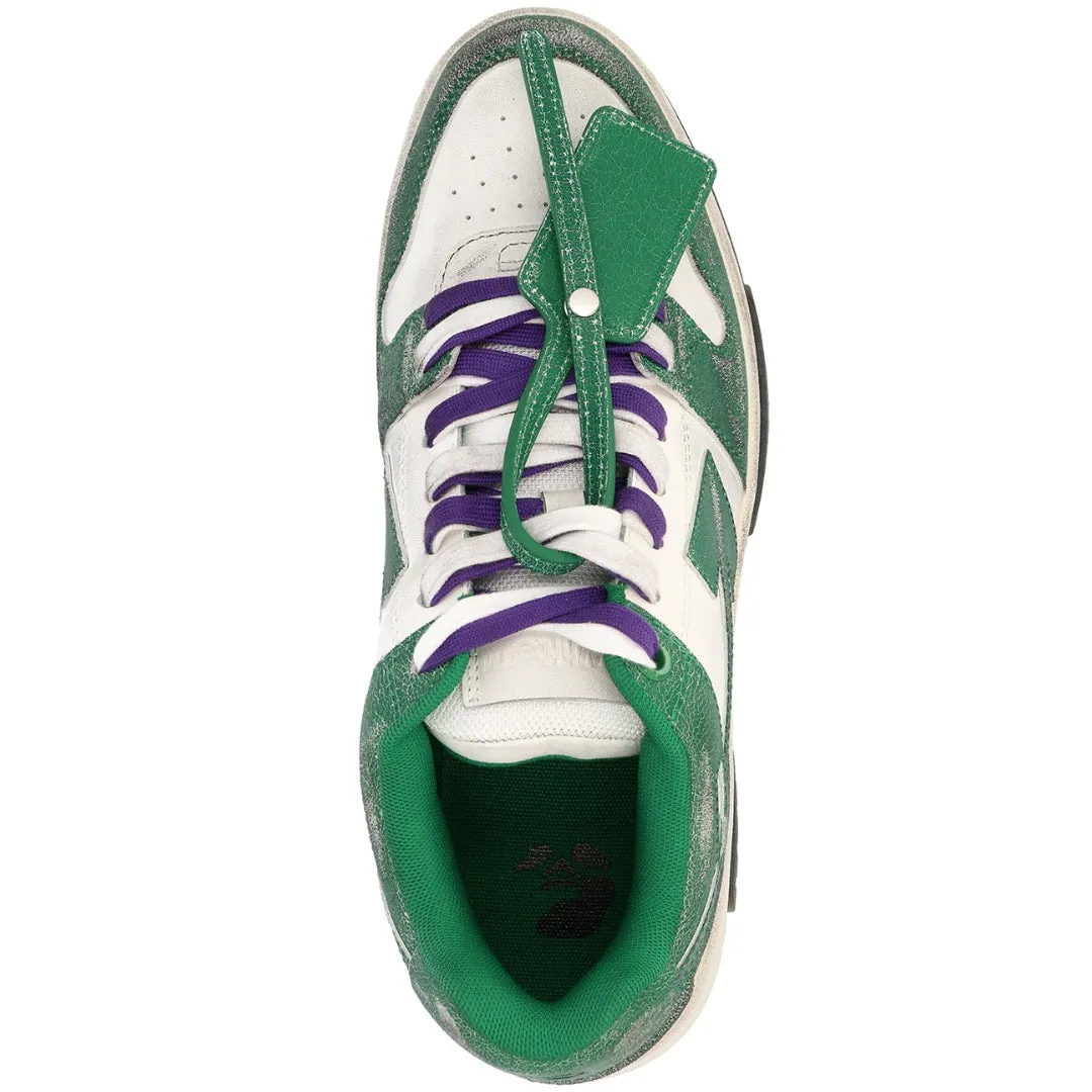 Off-White Out Of Office Green Vintage Leather Sneakers