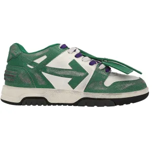 Off-White Out Of Office Green Vintage Leather Sneakers