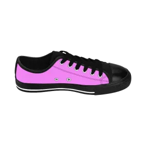 Pink Best Women's Low Top, Cotton Candy Solid Color Designer Low Top Women's Sneakers (US Size: 6-12)