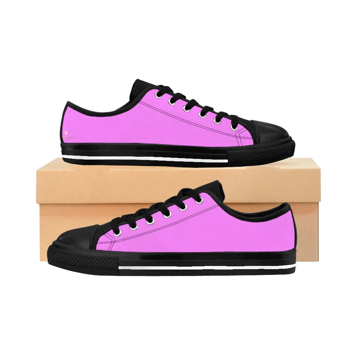 Pink Best Women's Low Top, Cotton Candy Solid Color Designer Low Top Women's Sneakers (US Size: 6-12)