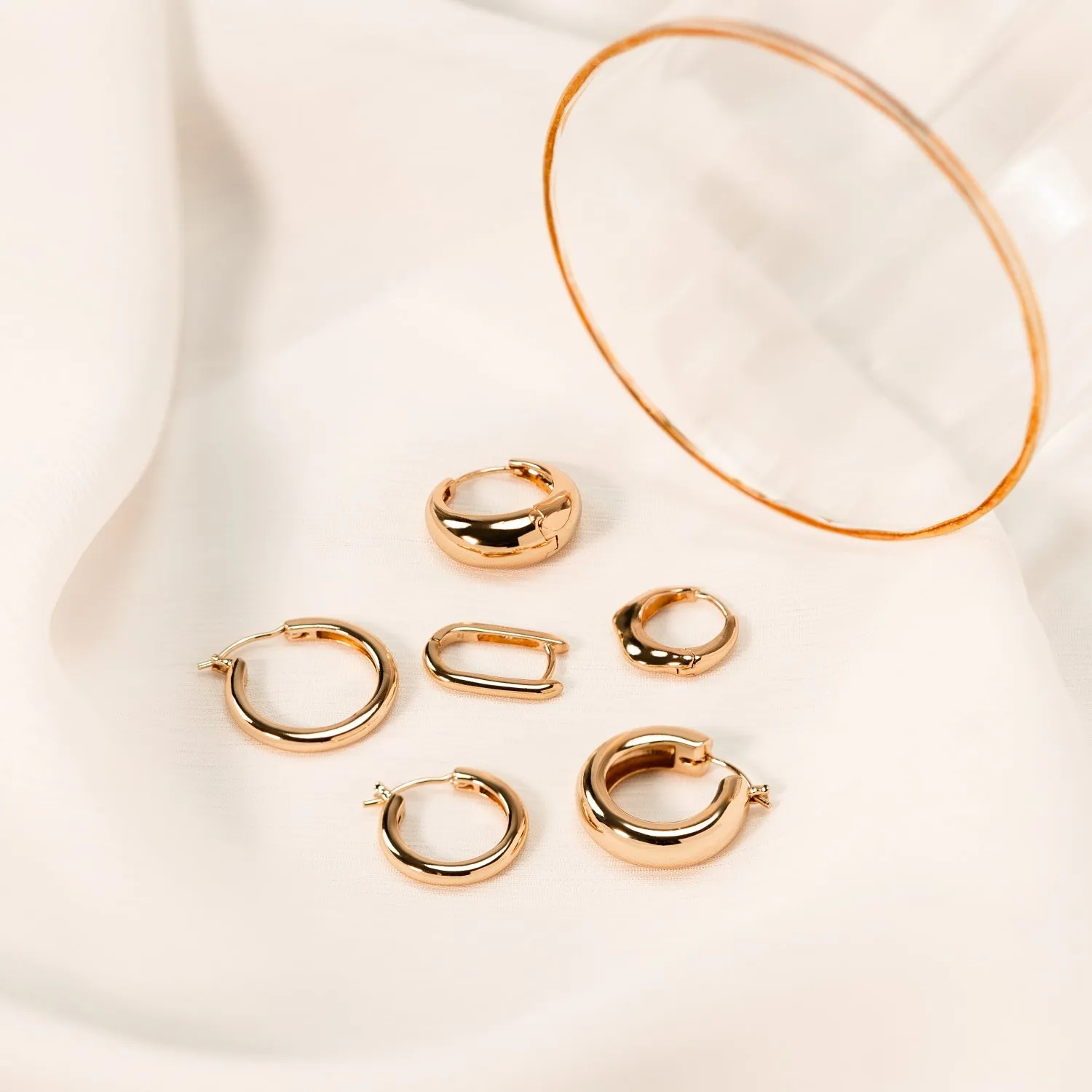 Plain Gold Hoop Earrings