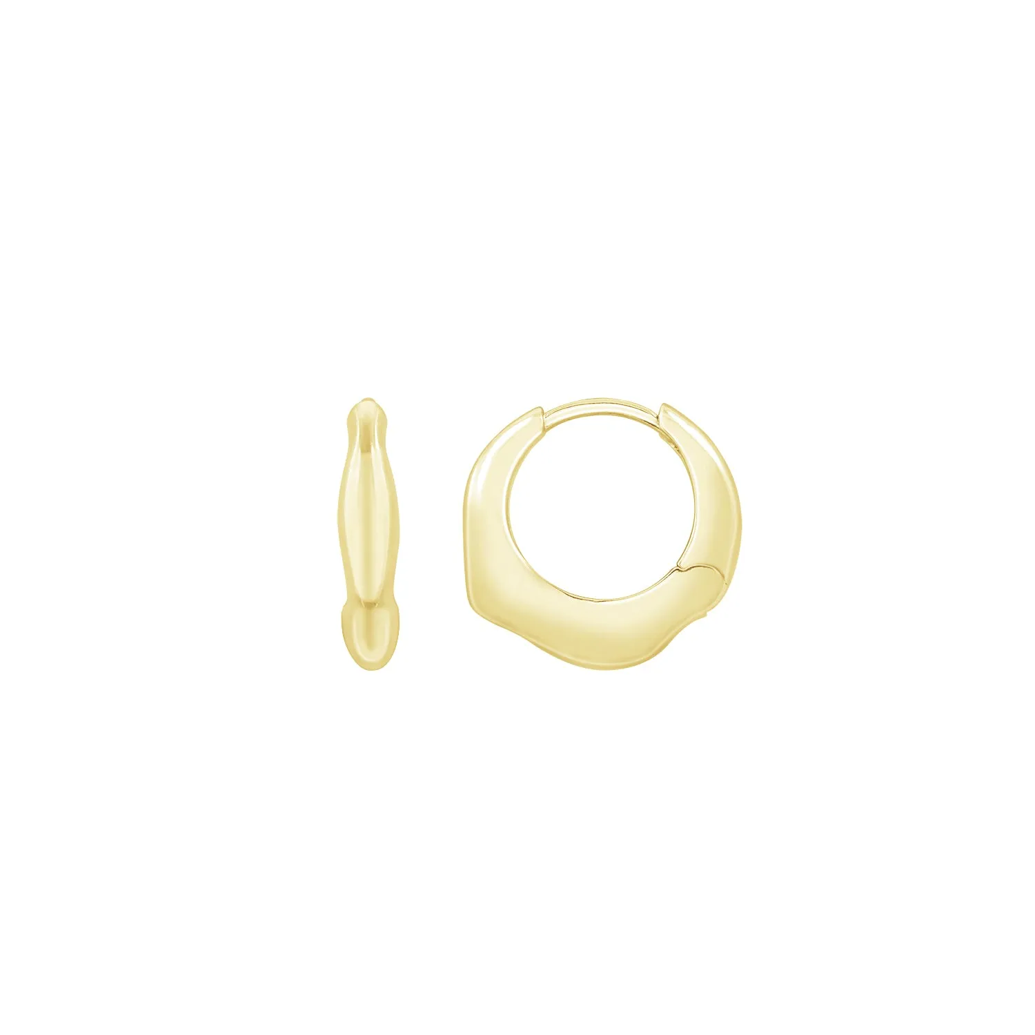 Plain Gold Hoop Earrings