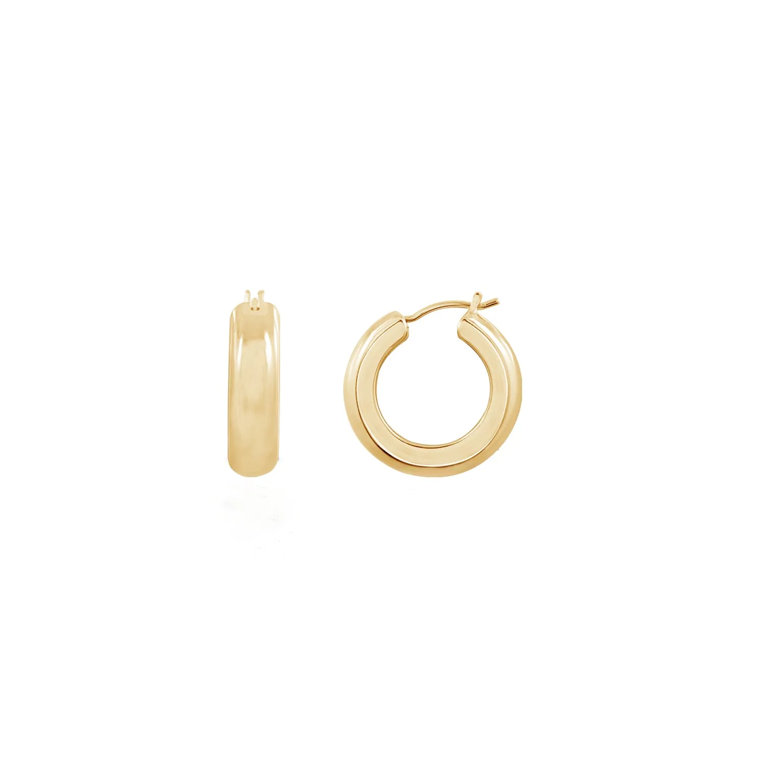 Plain Gold Hoop Earrings