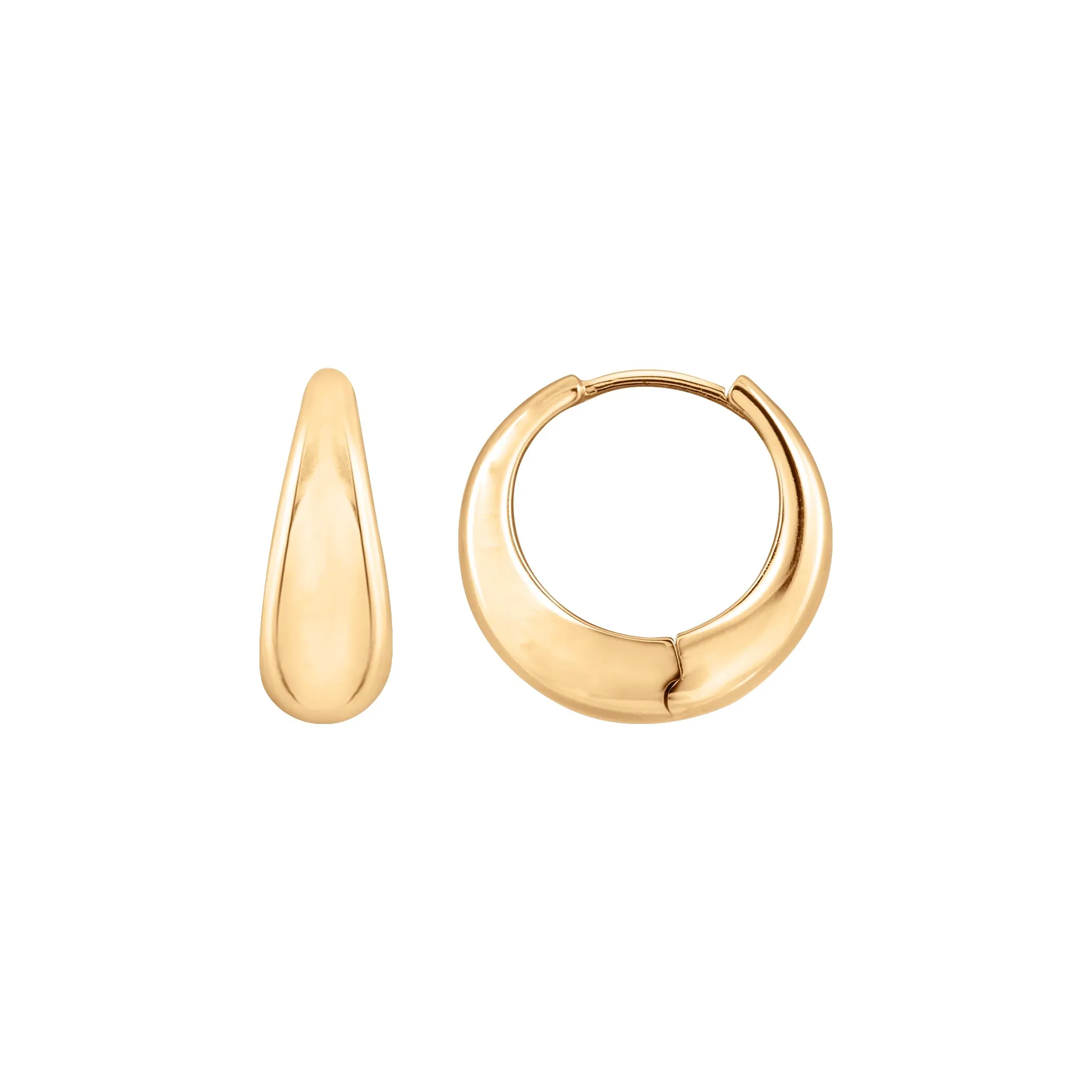 Plain Gold Hoop Earrings