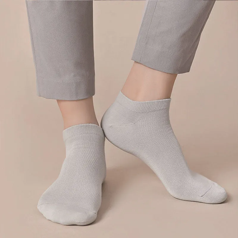 Plus Size Antibacterial Soft Ankle Socks(5 Pairs)