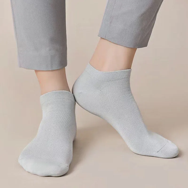 Plus Size Antibacterial Soft Ankle Socks(5 Pairs)