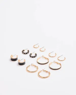 popular  Enamel Hoop Earrings Pack