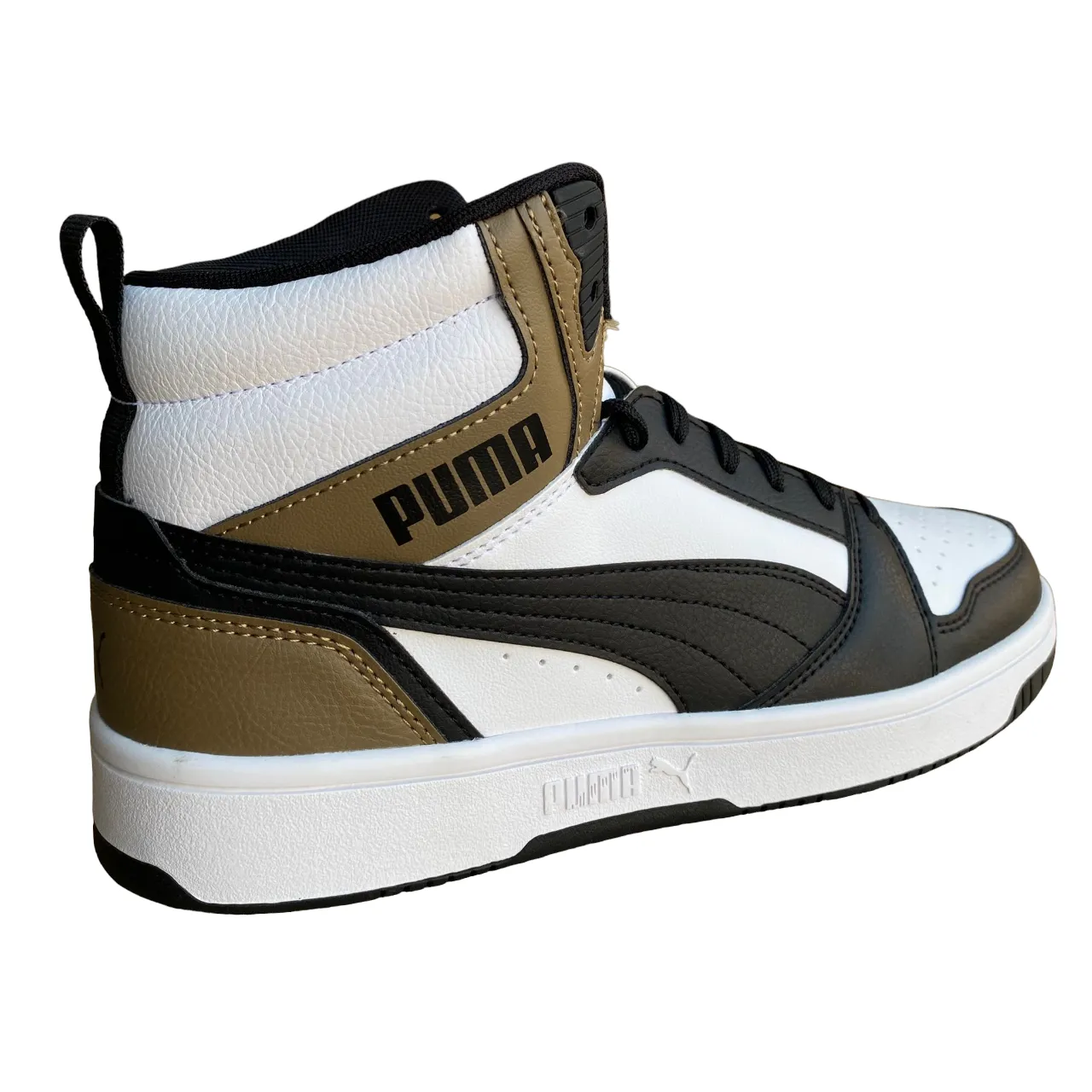 Puma Scarpa sneakers da uomo Rebound v6 392326-09 bianco-nero-cioccolata