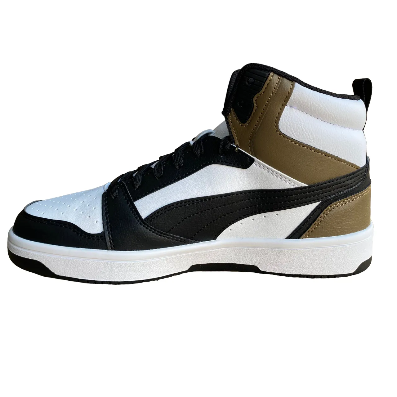 Puma Scarpa sneakers da uomo Rebound v6 392326-09 bianco-nero-cioccolata