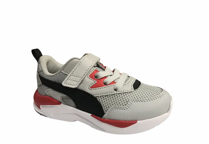 Puma scarpa sportiva da bambino X-Ray Lite AC Inf 374398 13 grigio chiaro-nero-rosso