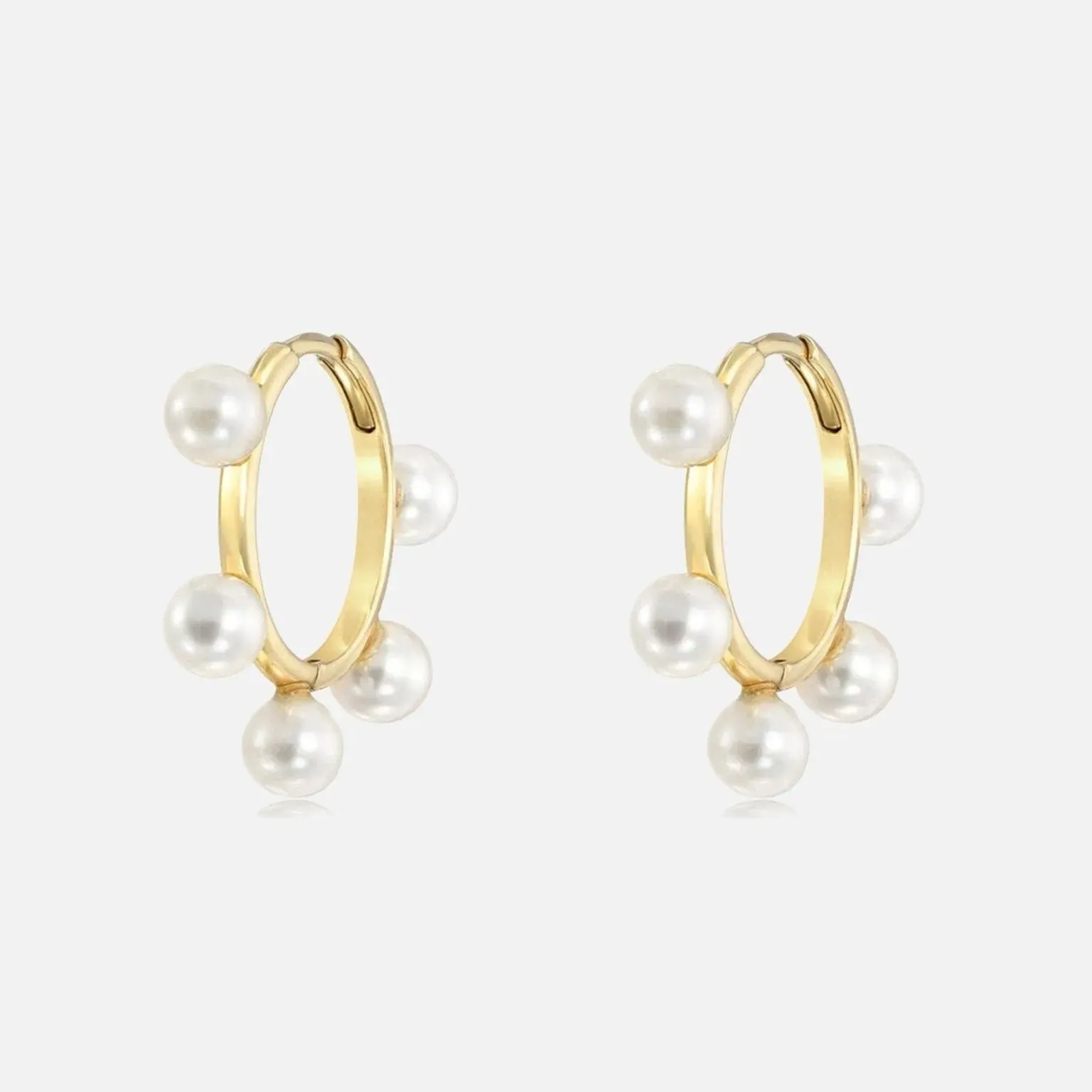 Quintet Pearl Hoops