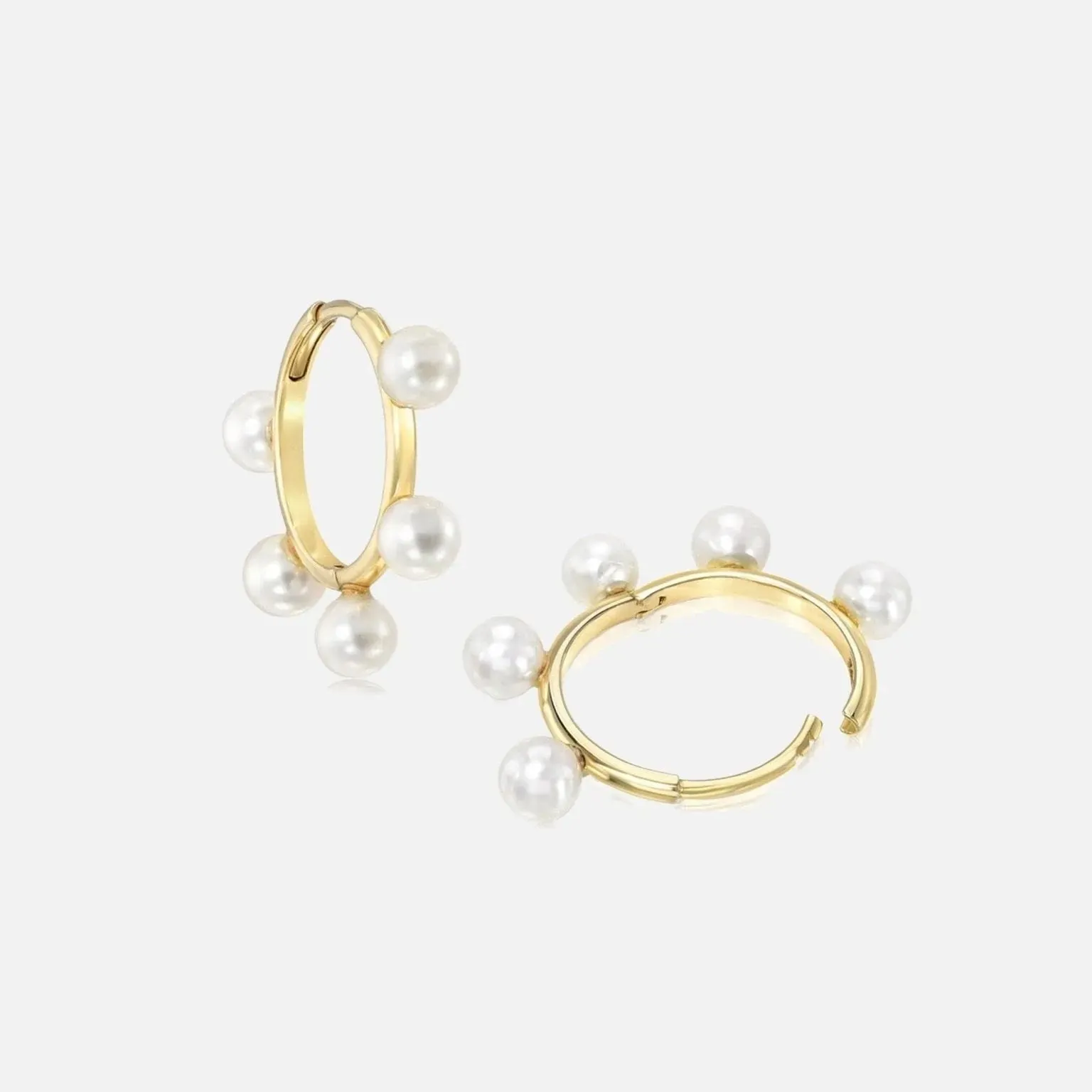 Quintet Pearl Hoops